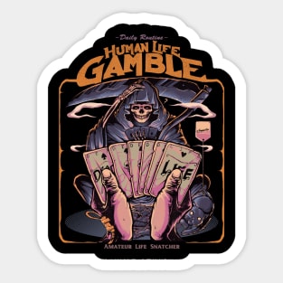 Human life gamble Sticker